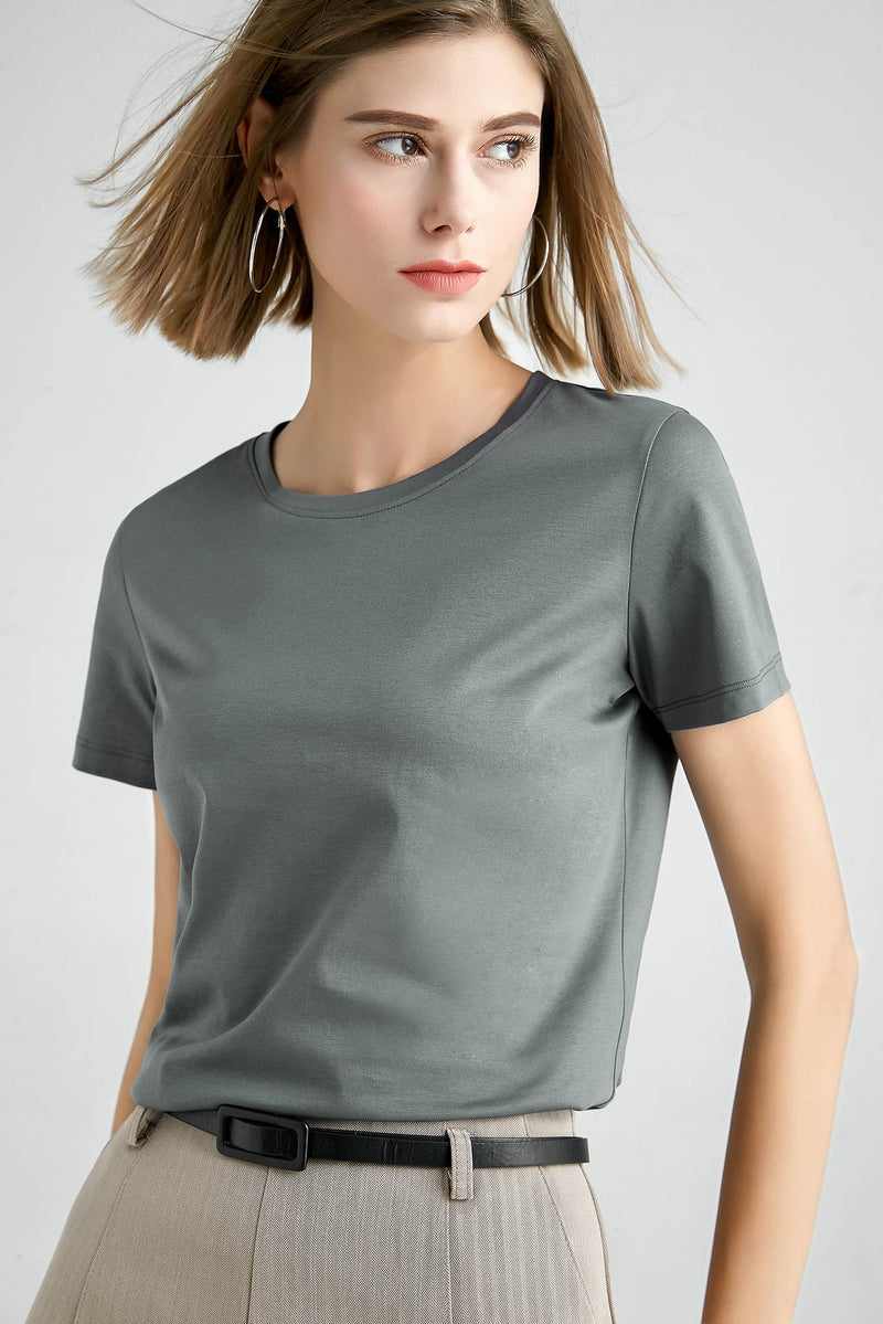 Summer Daily Basic Pure Cotton Tee / O-Neck MEWOW#OOTD