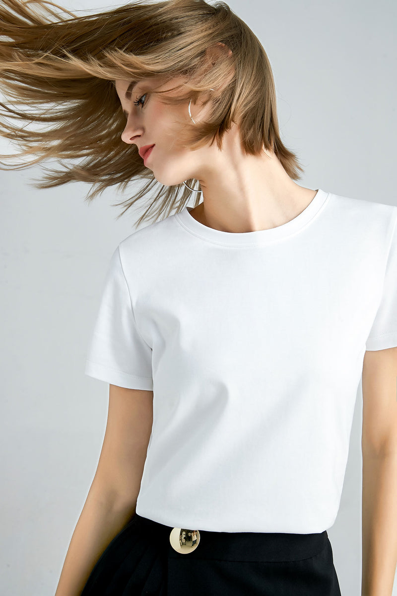 Summer Daily Basic Pure Cotton Tee / O-Neck MEWOW#OOTD