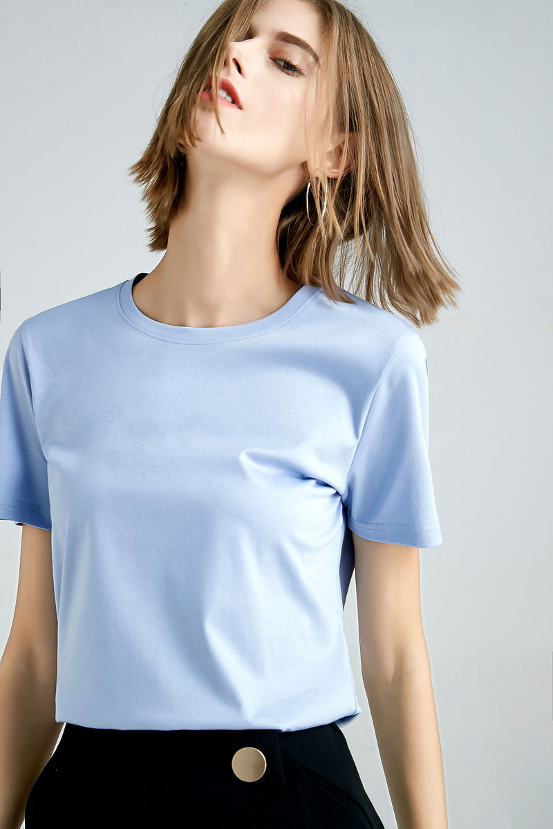 Summer Daily Basic Pure Cotton Tee / O-Neck MEWOW#OOTD