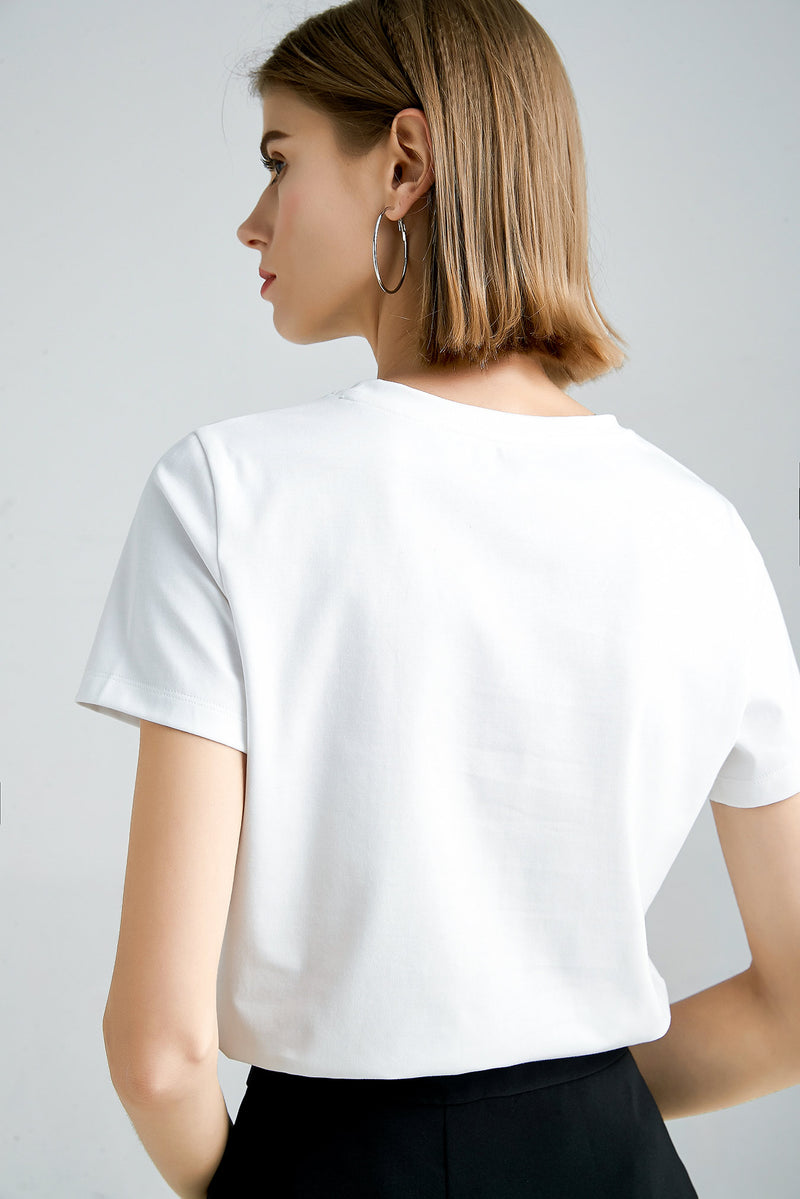 Summer Daily Basic Pure Cotton Tee / O-Neck MEWOW#OOTD