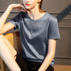 Summer Daily Basic Tee , Mercerized Cotton with Silk / O-Neck MEWOW#OOTD