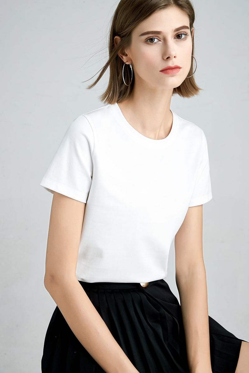 Summer Daily Basic Pure Cotton Tee / O-Neck MEWOW#OOTD