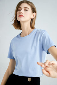 Summer Daily Basic Pure Cotton Tee / O-Neck MEWOW#OOTD